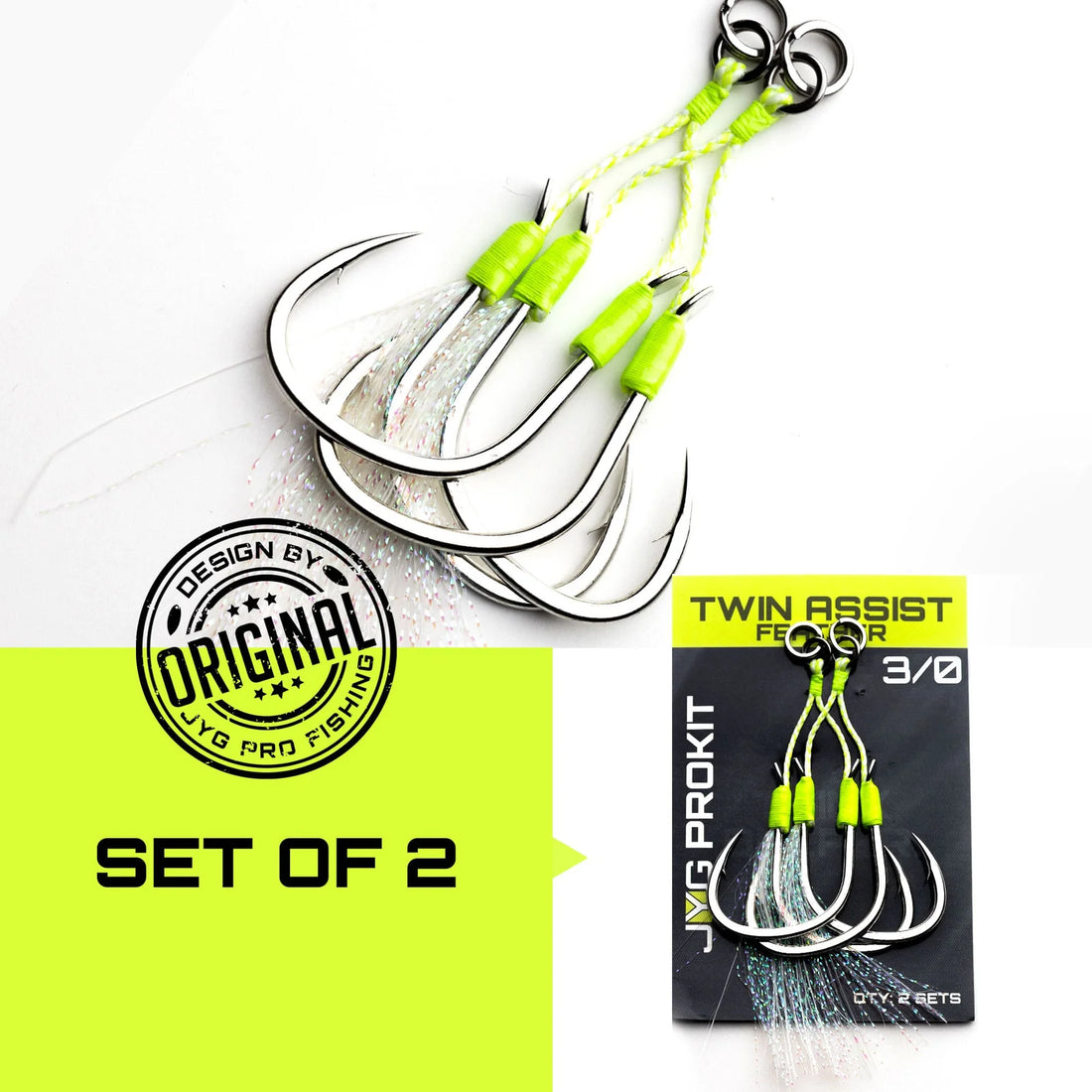 JYG Pro Fishing Twin Assist Feather