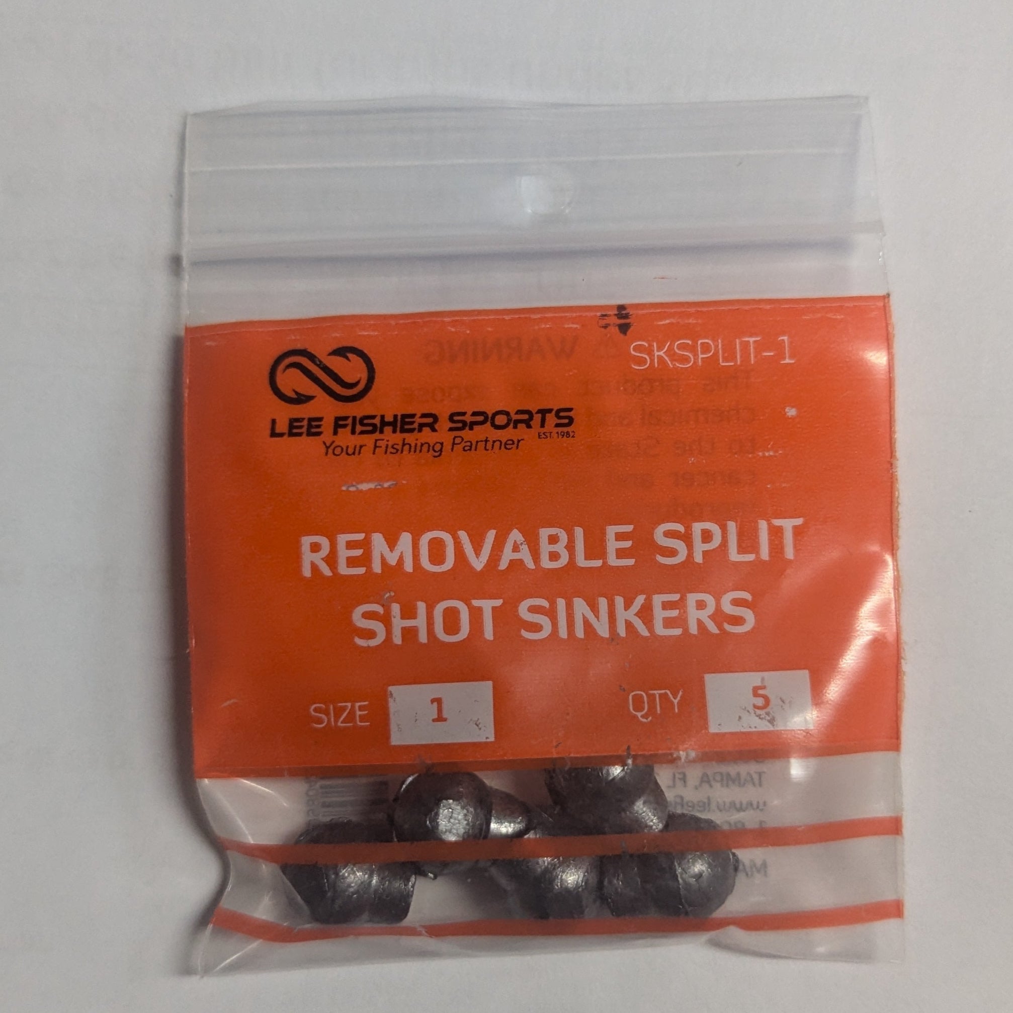 Lee Removable Split Shots Sinkers
