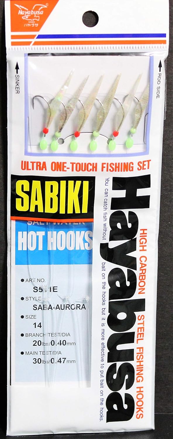 Hayabusa Sabiki Rig Heavy Leader Saba-Aurora