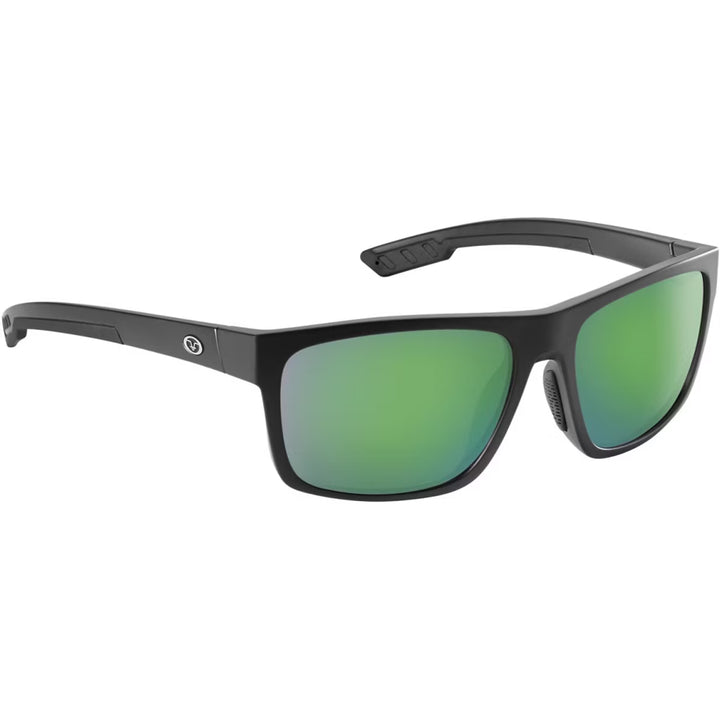 Flying Fisherman Sunglasses Offline Matte Black/Green Mirror