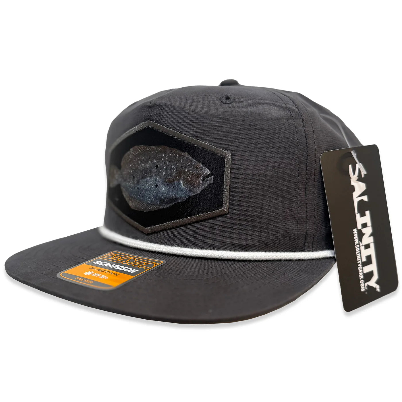 Flounder Gyotaku Patch Umpqua Hat