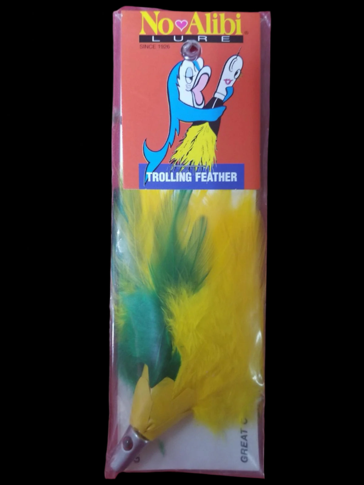 C&H No-Alibi Trolling Feathers  Green/Yellow