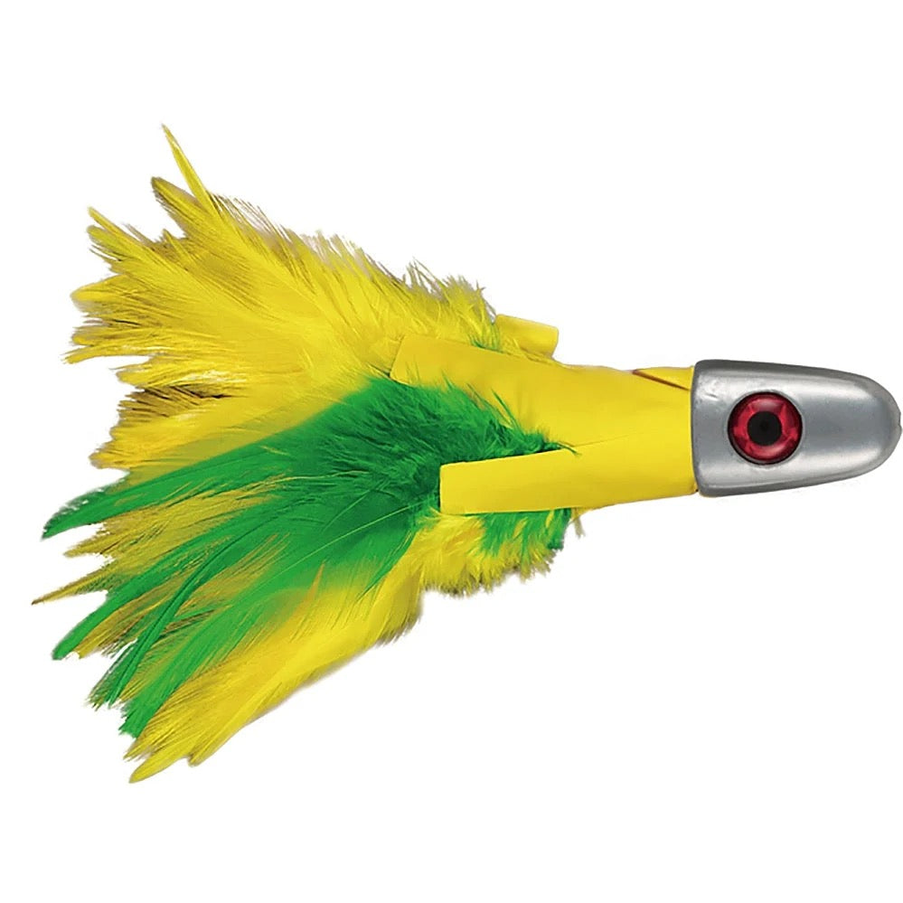 C&H No-Alibi Trolling Feathers  Green/Yellow