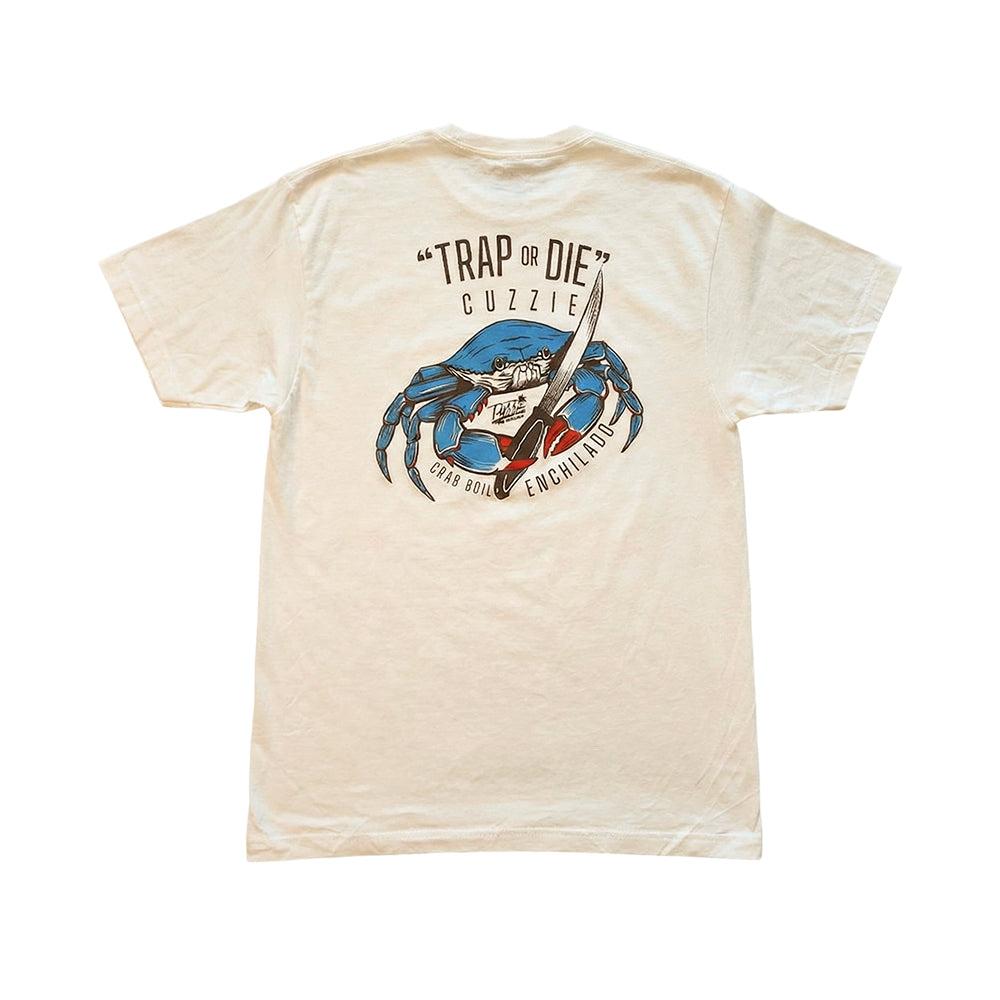 Red Rum Trap or Die Cuzzie T-Shirt Vintage White