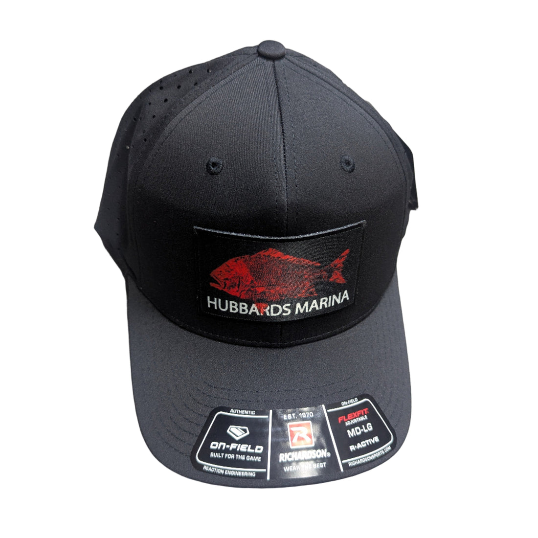 Hat Snapper Salinity Red Snapper Hat Black Flex Fit – Hubbard's Marina